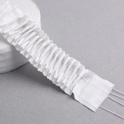 Gordijnband zum Aufnähen, Plisseeband, 7 cm, Polyester, 10 m