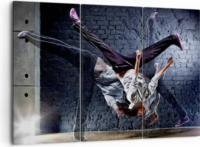 Produktbild von Bild auf Leinwand - Leinwandbild - Tänzer Mode Flip Mädchen - 105x70cm - Wand Bild - Wanddeko - Leinwanddruck - Bilder - Kunstdruck - Wanddekoration - Leinwand bilder - Wandkunst - CE105x70-2110