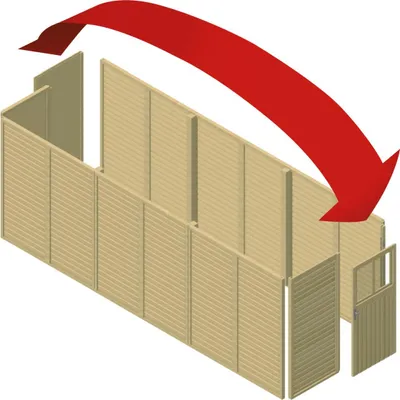 Produktbild von Geräteraum Karibu 2 für Carport 564 x 204 cm, kesseldruckimprägniert
