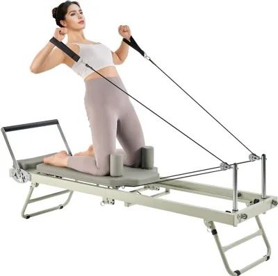 Obrázek produktu pro Pilates reformer skládací stroj - Pilates domácí posilovna do 181 kg - Pilates trénink doma
