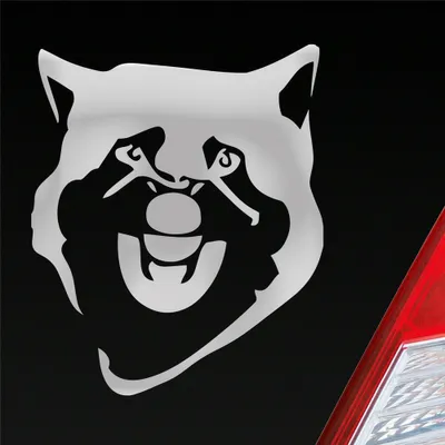 Produktbild von Auto Aufkleber Böser Husky angry Dog Tier Hund 12x10 cm Silber Sticker Heckscheibenaufkleber