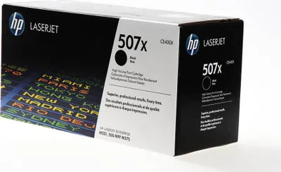 Productafbeelding van HP 507X zwarte originele tonercartridge voor LaserJet, hoge capaciteit, 11.000 pagina's, zwart, 1 stuk
