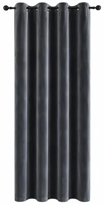 Produktbild von Vorhang Ösen Anthrazit Verdunkelung 140x245 cm Samt weich blickdicht Gardine