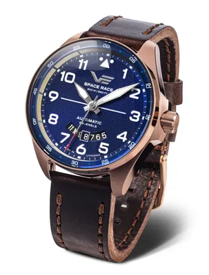 Produktbild von Herrenuhr VOSTOK EUROPE YN55-325B746 klassisch wasserdicht in Marineblau.