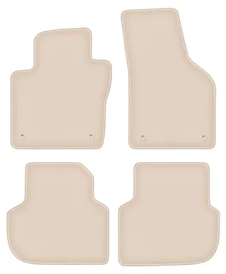 Produktbild von DURBAN Beige Velours-Fußmatten-Set für Volkswagen Jetta VI Limousine, Kombi, Variant (2010-2018)