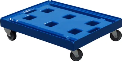 Produktbild von Transportroller Gigant Typ A - 2 Bock- und 2 Lenkrollen : blau Farbe: blau