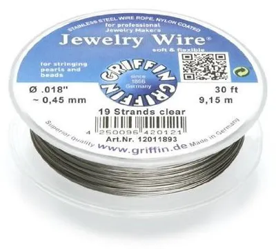 Juwelierdraht 0,45 mm, Edelstahl, 19 Stränge, 9,15 m