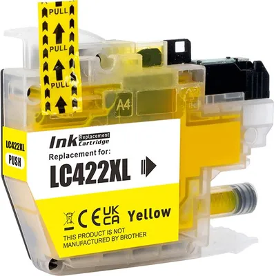 Produktbild von TECHTEK Tinte Ersetzt LC-422XL (LC422XLY) Kompatibel mit [Brother] MFC-J 5340 DW, MFC-J 5340 DWE Ecopro, MFC-J 5345 DW, MFC-J 5740 DW, MFC-J 6540 DW,