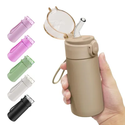 Produktbild von Trinkflasche Edelstahl 150ml Thermosflasche Isolierflasche Brown