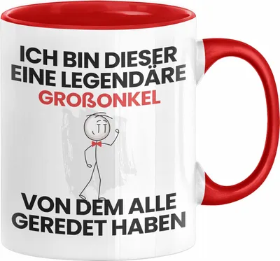 Produktbild von Großonkel Geschenk Tasse Lustige Geschenkidee Geburtstag für Großonkel Ich Bin Dieser Legendäre Großonkel Von Dem Alle Geredet Haben Kaffee-Becher (Rot)