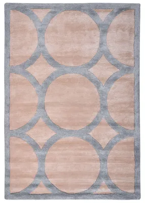 Produktbild von BELIANI Teppich Sandbeige u. Grau aus Viskose 160 x 230 cm Rechteckig mit Muster Modernes Design Modern für Wohnzimmer Schlafzimmer