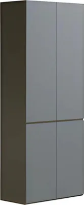Produktbild von Büroschrank Aktenschrank Modern Grau Hoch Türe grifflos Stauraum schlicht Design