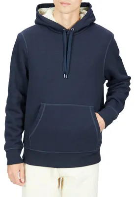 Immagine prodotto di Felpa con cappuccio da uomo Essentials, fodera in sherpa, blu navy, taglia S