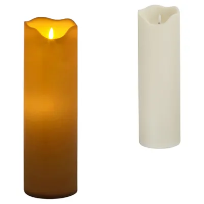 Produktbild von Cepewa LED Kerze outdoor XXL creme-weiß 6/18h Timer 13x40cm