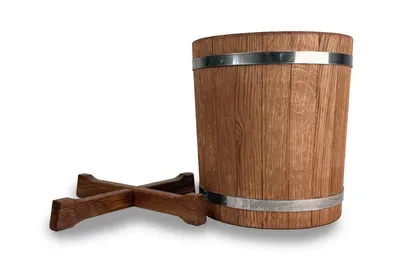 Image de Pot de fleurs rond en bois de chêne 5 L