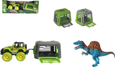 Zdjęcie produktu dla Jeep z przyczepą i dinozaurem