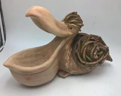 Produktbild von Vogel mit dem großen Schnabel Blumengefäß Gartendekoration Gartenfiguren für Außen für Fest