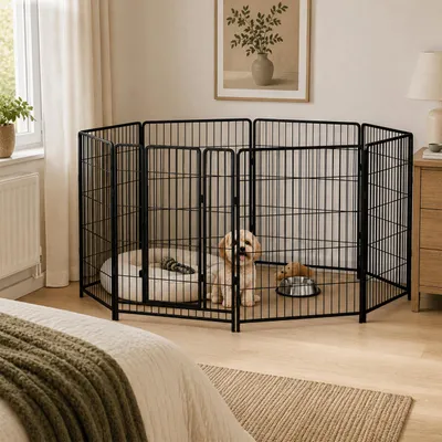 Immagine prodotto di Recinzione per cani DF04, composta da 7 pannelli e 1 cancello