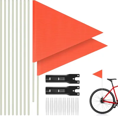 Zdjęcie produktu dla Flagi rowerowe dla dzieci - 2 sztuki - 200 cm - Pomarańczowe