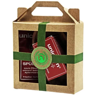 Produktbild von Mini Set Grün 1 - Haarseife, Spülung & Holzschale
