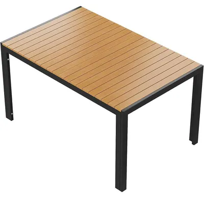 Obrázek produktu pro Zahradní stůl SS-140FZ, hliníkový, 140 x 90 x 75 cm, černý