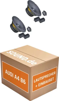 Produktbild von Lautsprecher Boxen Einbaupaket vorne Ground Zero GZIC 165.2 passend für Audi A4 B6 + Avant/Kombi | 2x Tief-Mitteltöner 2x Hochtöner