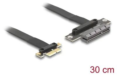 Produktbild von DeLOCK 81495, PCIe, PCIe, Männlich, Schwarz, 0,3 m, 1 Stück(e)