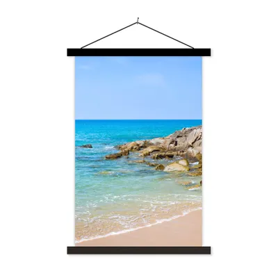 Produktbild von MuchoWow® Textilposter Strand - Meer - Tropisch - Sommer 40x60 cm mit schwarzem Rahmen - Wanddekorationen