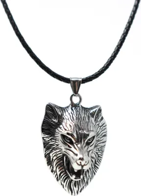 Produktbild von Lederkette Edelstahl 316 WOLFSKOPF 50 cm Lederkette