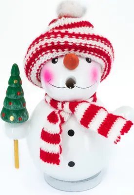 Produktbild von Kaladia - Räucherfigur Schneemann mit Baum - Größe ca. 12cm, für Räucherkerzen Größe M (Standard) - 90140-12