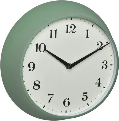 Produktbild von Unyqoos® Analoge Funk‑Wanduhr – grün, Retro‑Design, radiogesteuerte Präzision, Ø 27 cm, Metallgehäuse mit Glasabdeckung, ideal für Küche & Büro