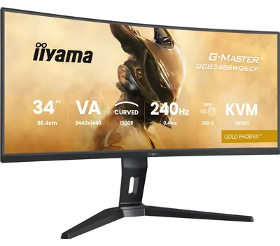 Zdjęcie produktu dla Iiyama 86.4Cm (34") Gcb3486Wqscp-B1 21:9 2Xhdmi+2Xdp+Usb-C