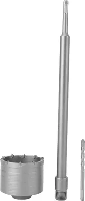 Produktbild von Betonlochsägen-Set, 90-mm-Bohrer, Lochschneider-Set für Kreisbohrer mit 350-mm-Rundschaftstange