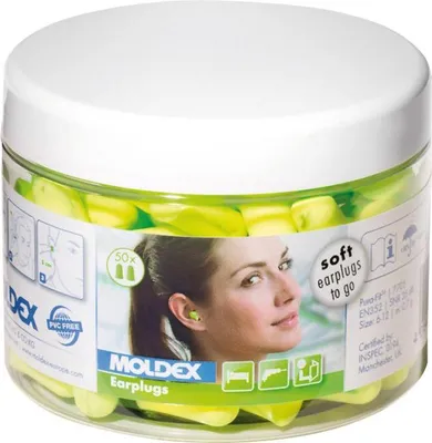 Produktbild von Moldex Einwegstöpsel Pura-Fit, 50 Paar in Kunststoffdose SNR 36 dB 50 Stk