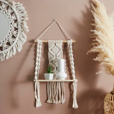 Produktbild von Boho-Dekorregal, 30 cm breit