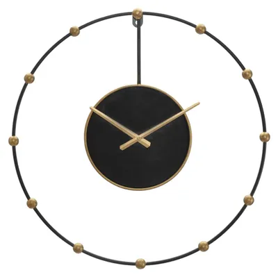 Immagine prodotto di Orologio da parete Pearl in ferro nero di grande diametro