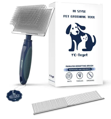 Produktbild von Hundebürste mit Gummipfropfen für langhaarige Hunde