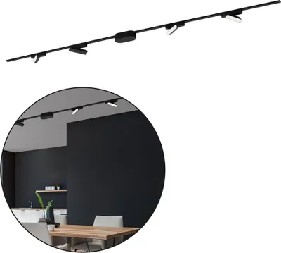 Immagine prodotto di Sistema di binari Briloner Luxtrail, 8x faretti LED, forma a U, Z, nero
