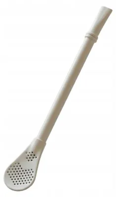 Imagen del producto de Bombilla Esencia do Picia, para yerba mate, color blanco, 15,5 cm