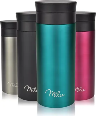 Produktbild von Thermobeker 350ml | Isoleerbeker, Koffiebeker To Go, Drinkbeker aus Edelstahl - Autobeker mit doppelwandiger Isolierung