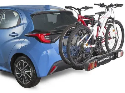 Produktbild von Fahrradträger für Anhängerkupplung Green Valley Disco 2 Fahrräder, E-Bike geeignet, Abschließbar, 60 kg Zuladung