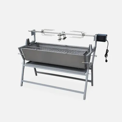 Immagine prodotto di Barbecue a carbonella con girarrosto elettrico regolabile, Grigio