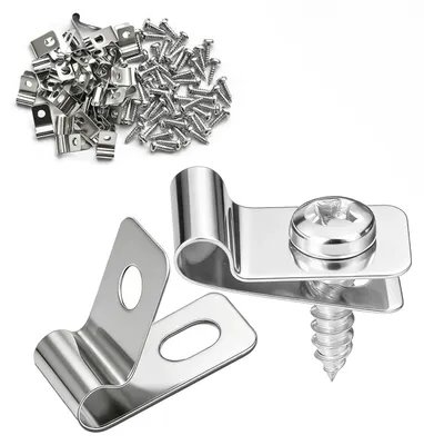 Image de 60 colliers de serrage en fil de fer, clips de fixation en acier inoxydable