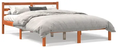 Immagine prodotto di vidaXL Letto in legno massiccio senza materasso cera marrone 120x190 cm legno di pino