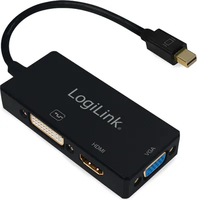 Produktbild von Logilink 4K Mini DisplayPort 1.2 zu DVI/HDMI/VGA Adapter