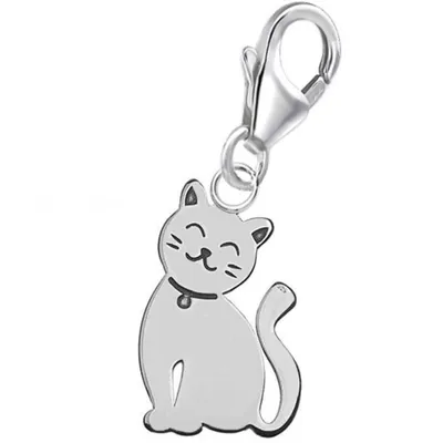 Süße kleine Katze I Kätzchen Charm Anhänger Katzenschmuck I Echtschmuck
