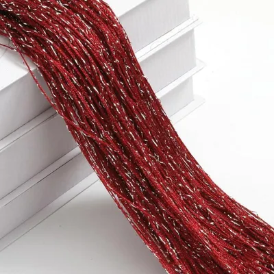 Produktbild von Fadenvorhang 300 x 300 cm Weinrot Polyester/Mikrofaser