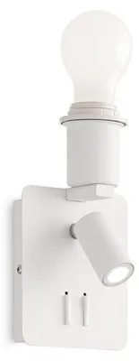 Productafbeelding van Moderne wandlamp Gea, metalen uitvoering, wit, 2 E27 fittingen