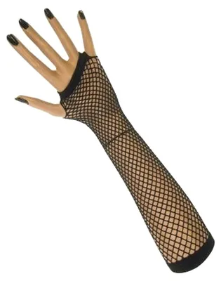 Produktbild von krautwear® Damen Fingerlose Netzhandschuhe Handstulpen Handschuhe lang (schwarz)