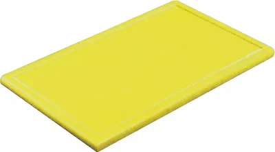 Immagine prodotto di Tagliere con scanalatura, senza piedini, altezza: 30 mm, lunghezza: 600 mm, giallo
